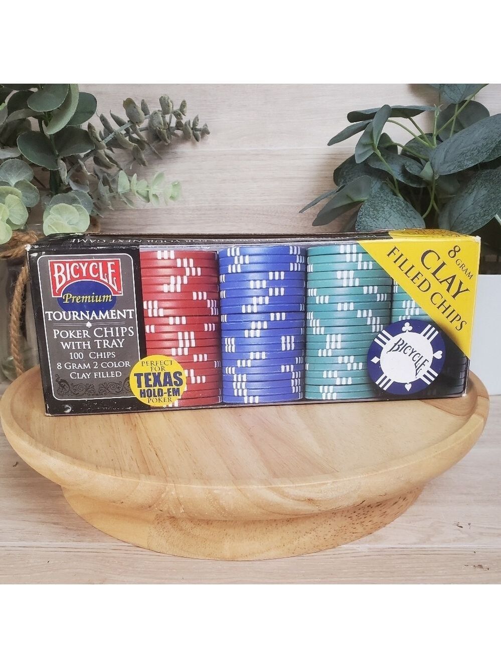 Bicycle Poker Chips Clay Filled Tournament Quality New